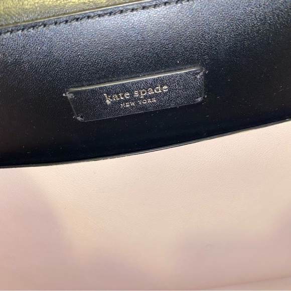 Kate Spade New York Magnolia Street Double Pocket Pink/ Black Tote Bag - Picture 10 of 14